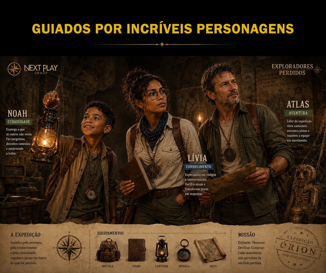 Atlas, Noah e Lívia